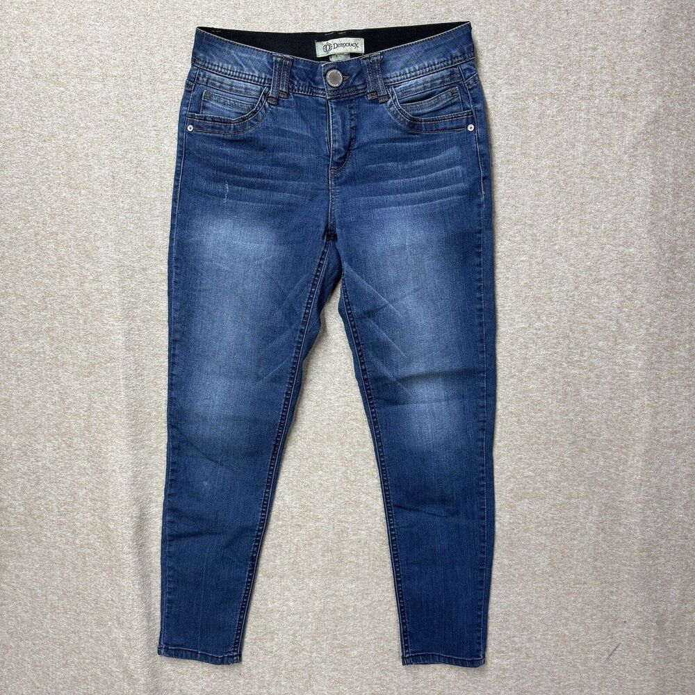 Democracy Womens Size 6 Blue Skinny Dark Wash Stretch Jeans